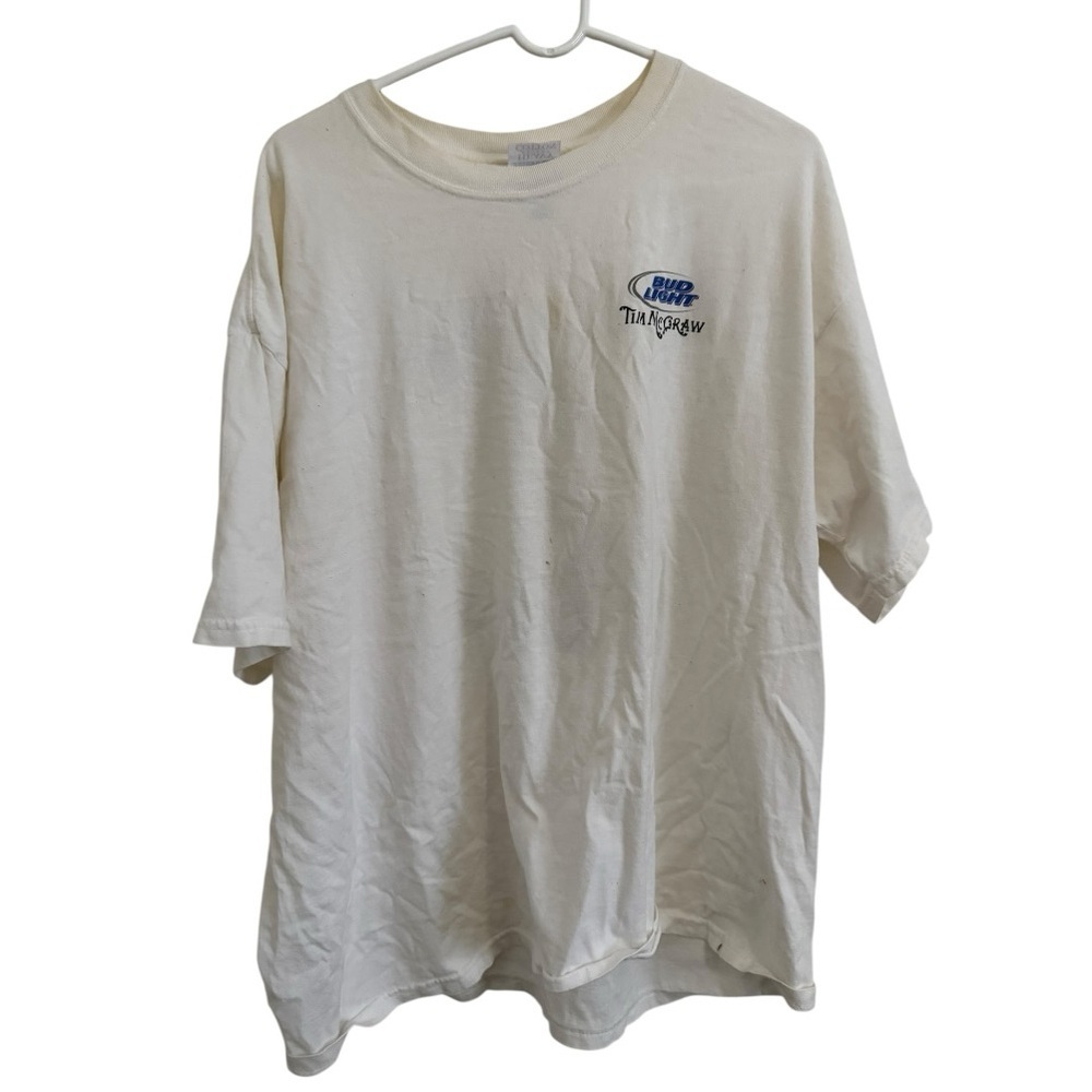 Bud Light Tim McGraw 2002 Graphic TShirt XXL 2XL Vintage Country Concert Tee Y2K